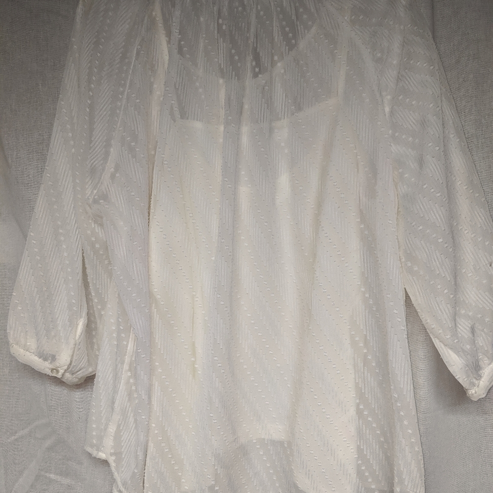 St John's Bay 1x sheer blouse with camisole